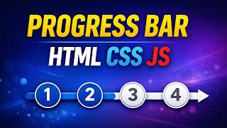 How to Create Progress Bar using HTML CSS & JS | Step Progress UI Design