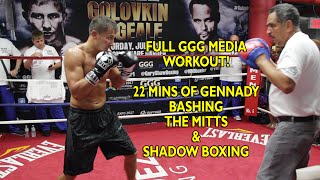 Golovkin vs. Geale: GGG full boxing workout - Hits Mitts & shadow boxes