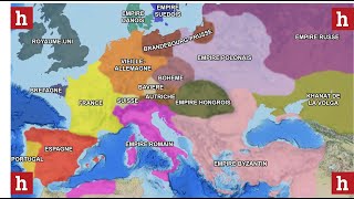 La carte des états d'Europe moyennée sur 2000 ans d'Histoire!