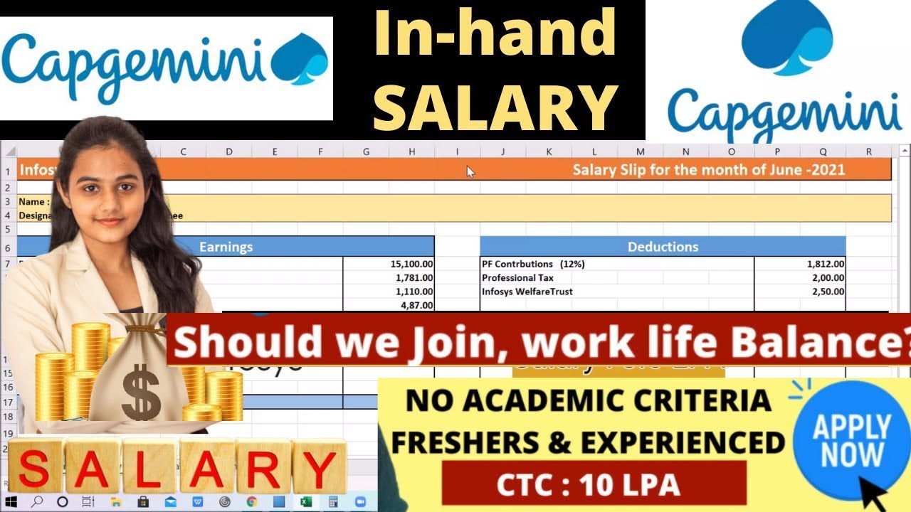 Capgemini In Hand Salary For Freshers | Should We Join Capgemini ...