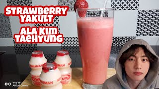 Strawberry yakult | minuman kekinian