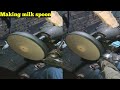 Polishing milk spoon on grinder machine|| Cuttlery works|