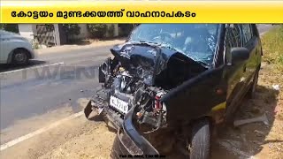 മുണ്ടക്കയത്ത് ദമ്പതികൾ സഞ്ചരിച്ച കാറും ലോറിയും കൂട്ടിയിടിച്ച് ഭർത്താവിന് ദാരുണാന്ത്യം | Kottayam