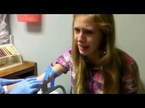 Teen Girl Getting Blood Drawn for a Test is Afraid of Needles .... REALLY F'N AFRAID OF NEEDLES Teen Girl Getting Blood Drawn for a Test is Afraid of Needles .... REALLY F'N AFRAID OF NEEDLES