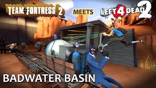 Left 4 Dead 2: TF2's Badwater Basin - Duo Expert [Spy \u0026 Scout]