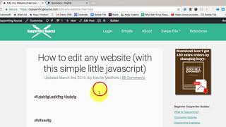 Edit Any Website (Javascript trick)