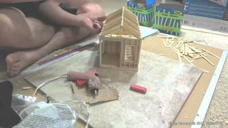Building Popsicle Cabin Time Lapse