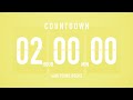 2 Hour Countdown Timer ⏳ Flip Clock with Piano Beeps 🎹🟡