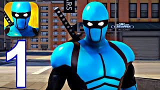 Blue Ninja, Superhero Game - Gameplay Walkthrough Part 1 - Tutorial (iOS,Android)