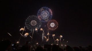 2019京都芸術花火　コース前イス赤ブロックにて。　ほぼ全部