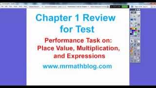 Performance Task for Chapter 1