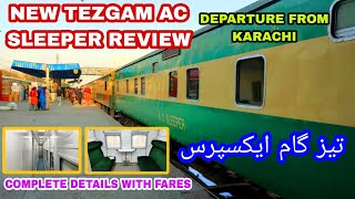 NEW TEZGAM EXPRESS AC SLEEPER REVIEW | 7 UP TEZGAM TRAIN DEPARTURE | CNR \u0026 CFI AC SLEEPER COACHES