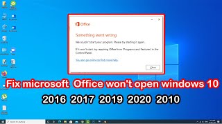 Microsoft word not opening windows 10