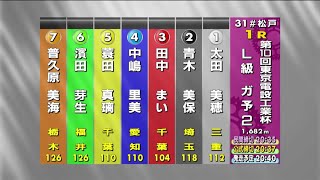 【ガールズケイリン】松戸競輪開催　第10回東京電設工業杯　1R Ｌ級ガールズ予選２　普久原美海選手上位着で決勝へ進出。結果は？