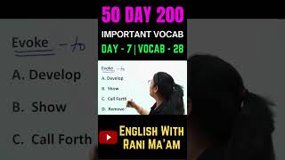 Rani Ma'am's 50-Day 200 Vocab Challenge Begins!  | Day - 7 | Vocab - 28 #vocabulary