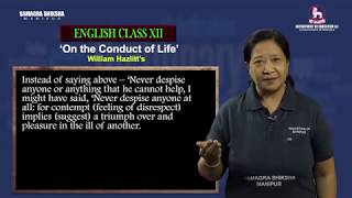 Class XII English Unit 1 (i): On the conduct of life (Part 2 of 4)