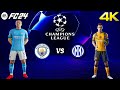 FC 24 - Man City vs Inter Milan Ft. Haaland, Foden, Lautaro | UEFA Champions League | 4K