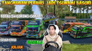 54 CORONG GOKIL !! TANGKUBAN PERAHU TSUNAMI BASURI KEDATANGAN NABILLA DAN ARTIS 18 CORONG