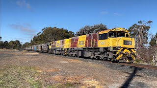 TasRail 2051 2054 #46 Coal train crossing Barton Road Epping