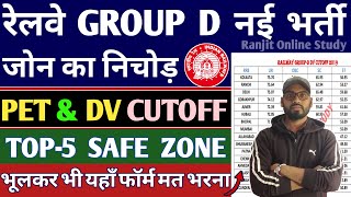 Railway Group D Safe Zone 2025 | Railway Group D PET \u0026 Final DV Cutoff 2019 | RRB Group D Safe Zone