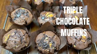 How To Make Triple Chocolate Muffins | Chocolate Muffins recipe