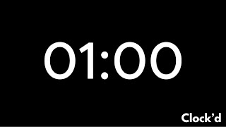 1 Minute Timer | Dark Mode | Clock'd