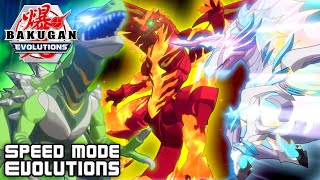 Every Main Bakugan's Speed Mode Evolution - Bakugan: Evolutions Battles & Rollout Compilation