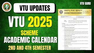 VTU 2nd and 4th Semester Academic Calendar 2026 Released | VTU 2025 Scheme Academic Calendar | VTU