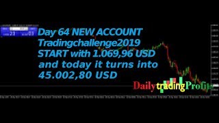 #64 tradingchallenge2019 I turned 1.069,96 USD into 45.002,80 USD