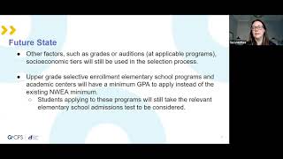 CPS HS Admissions Test Overview