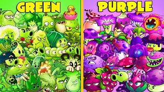 Team PURPLE vs GREEN - Who Will Win? - PvZ 2 Team Plant vs Team Plant