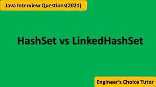 HashSet vs LinkedHashSet || Java interview question 2021
