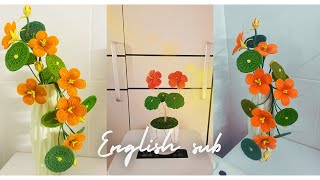 Hướng dẫn cách móc hoa sen cạn | how to crochet Nasturtium flower