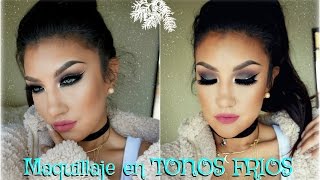 Maquillaje en TONOS FRIOS  ahumado/ Smokey Eye in COLD tones makeup tutorial | auroramakeup