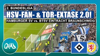 HSV-FANS: HH-NORDTRIBÜNE BEBT! | Siegtor Ludovit Reis | HSV - BTSV Braunschweig (4:2) |  29.01.2023