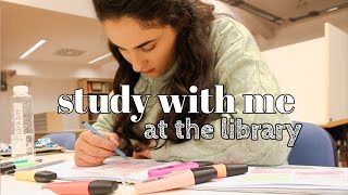 2 HOUR Study With Me at the LIBRARY | NO music, background noise ASMR, Real Time