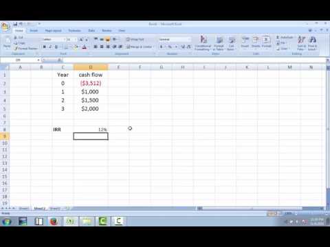 Calculation of Internal Rate of Return IRR by using excel sheet Calculation of Internal Rate of Return IRR by using excel sheet