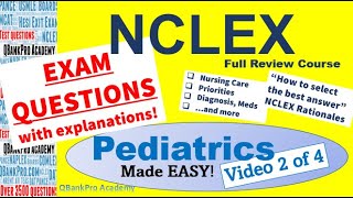 NCLEX Questions and Answers | PEDIATRICS | Infants, Childs Health, Nursing Symptoms, PEDS Nursing