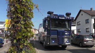 [WASSERWERFER DER POLIZEI IM EINSATZ] Großbrand in Forst (Baden) 21.04.2015