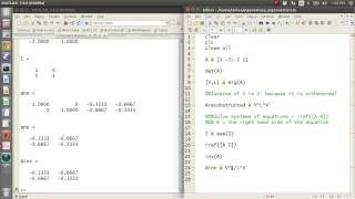 MATLAB Help - Eigenvalues, Eigenvectors and Inverses