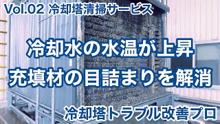 【Vol.02冷却塔清掃サービス】充填材再生スケール清掃 冷却塔トラブル改善プロ・セールスエンジ・ご対応エリア：福岡県 /山口県/ 熊本県 / 佐賀県 / 大分県 / 長崎県 / 鹿児島県 / 宮崎県