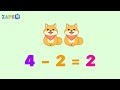 🌟 fun subtraction song for kids learn math through music educational video zape tv 🌟