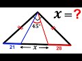 Can you find the length X? | (How to think outside the Box) | #math #maths | #geometry