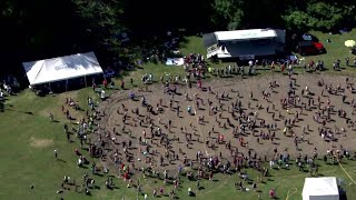 Sky 4 over giant mud pit at Hines Park-Nankin Mills Area in Westland