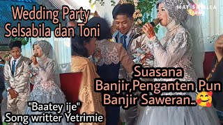 Suasana Banjir,, Penganten Pun Banjir Saweran.. \