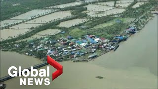 Typhoon Rai: Aerial video shows devastation in Philippines as death toll climbs to 12