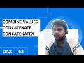 DAX | Power BI | TEXT | Combinevalues, Concatenate and ConcatenateX Functions