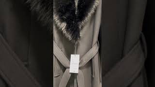 Zara New Women’s Coat with Fur Collar #zara#zarafashion #zaracollection #wintercoat