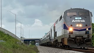 “Leading the silvers and meteors” amtrak silver star and silver meteor with 164 leading and tri rail