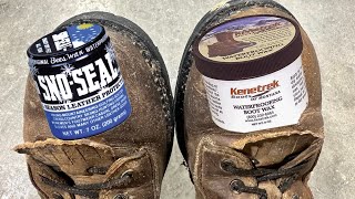 Kenetrek WATERPROOFING VS. SNO-SEAL! Side by Side Application and Comparison